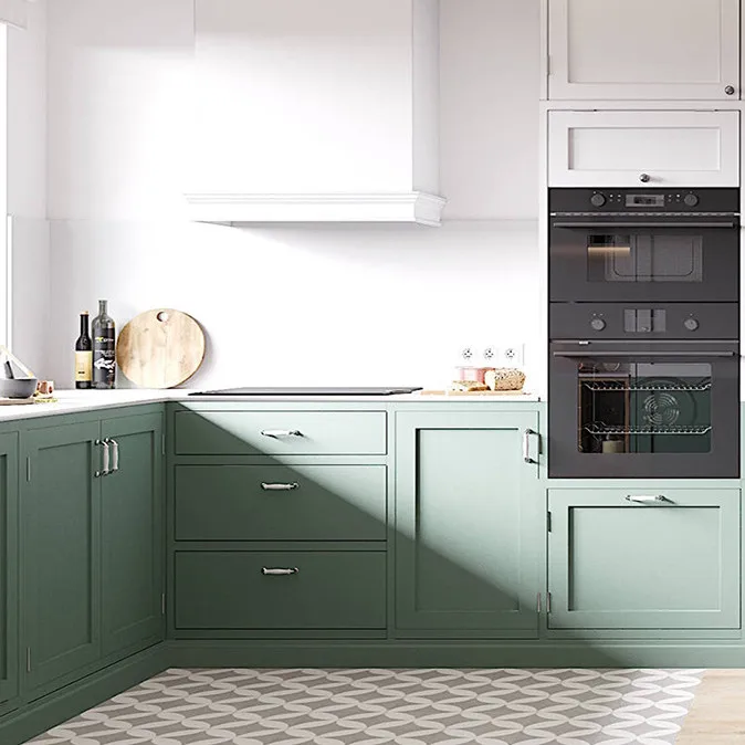 L-образная Лаковая кухонная мебель современный кухонный шкаф | Обустройство дома