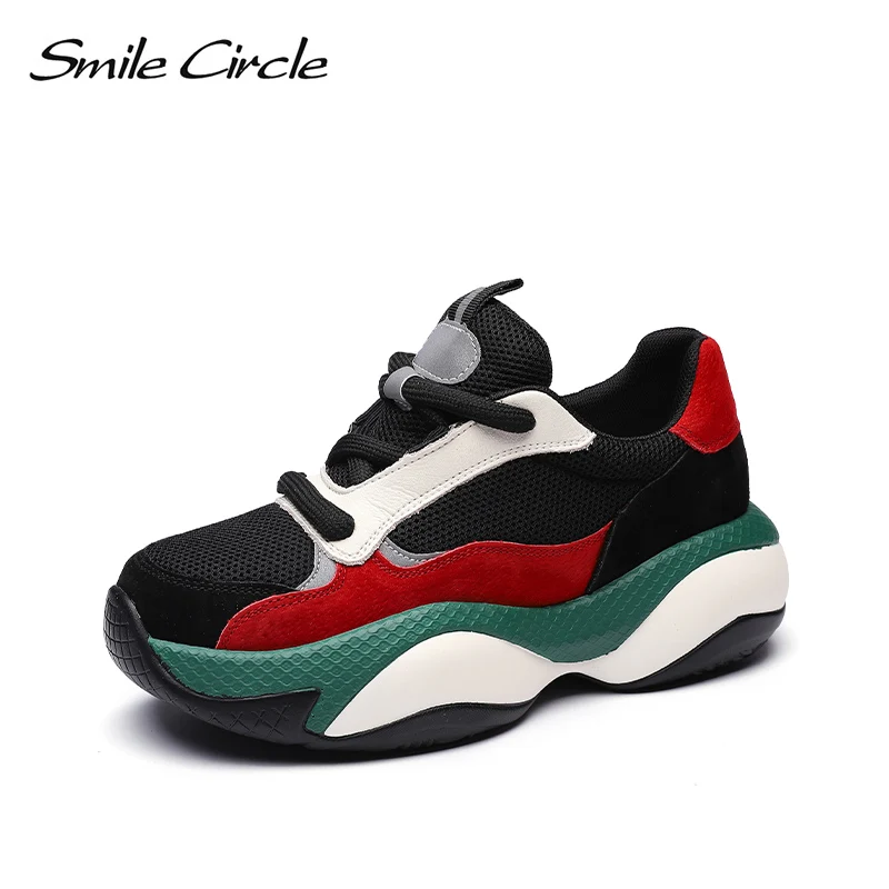 Женские кроссовки Smile Circle повседневные на плоской платформе со шнуровкой в