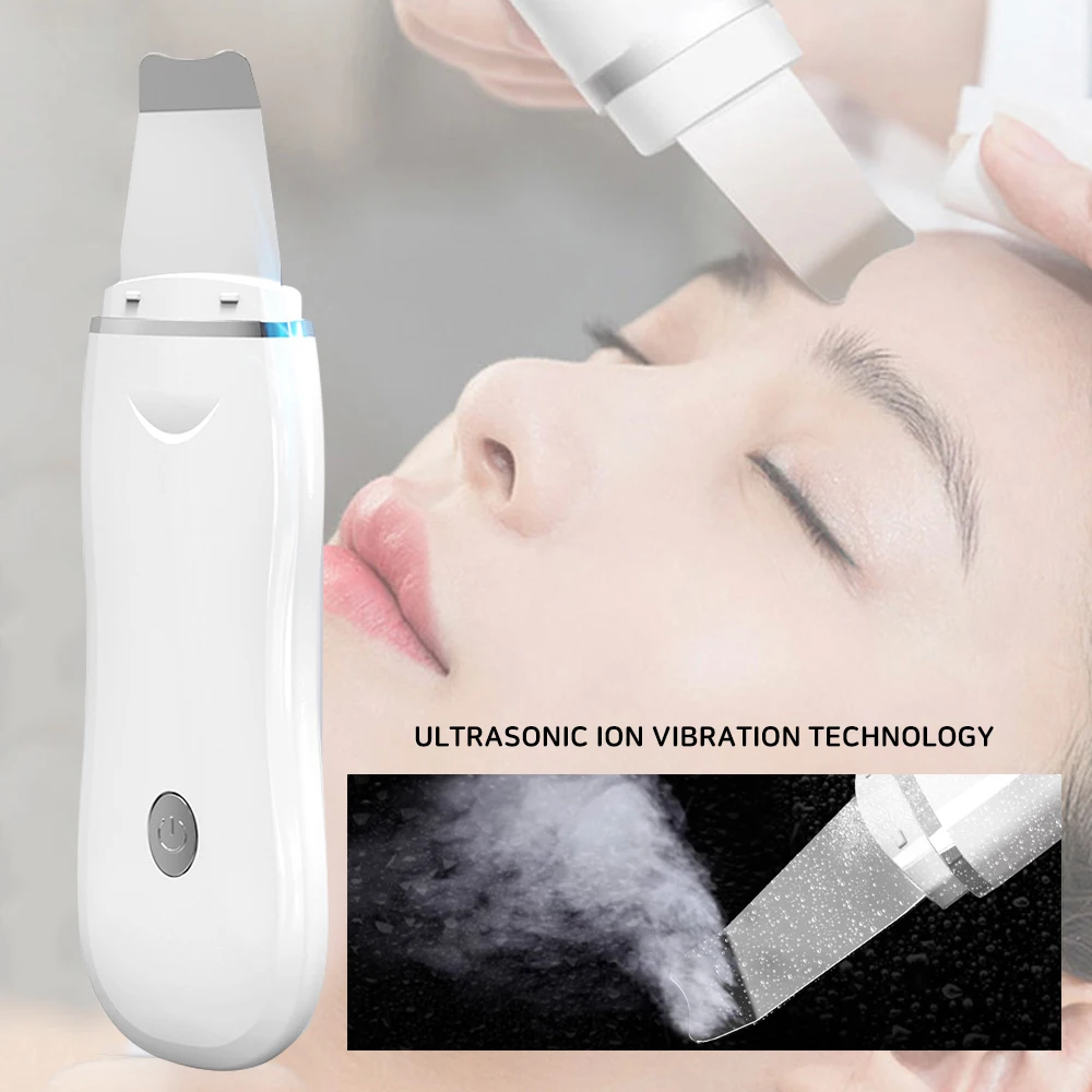 

Skin Scrubber Facial Ultrasonic Skin Scrubber Electric Peeling Shovel Pore Cleaner Face Lifting Thermal Care Blackhead Remover