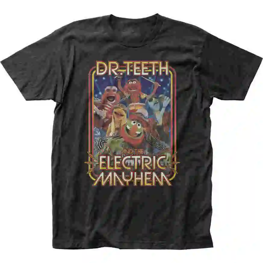 Authentic The Muppets Tv Show Dr Teeth Electric Mayhem Band Adult Soft T-Shirt Loose Plus Size Tee Shirt