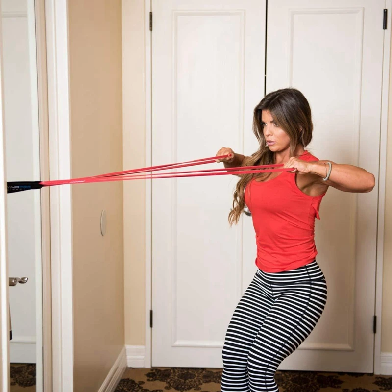 

5PCS Portable Pull Rope Door Buckle Elastic Exercise Training Strap Resistance Band Over Door Anchor Pull Rope Buckle