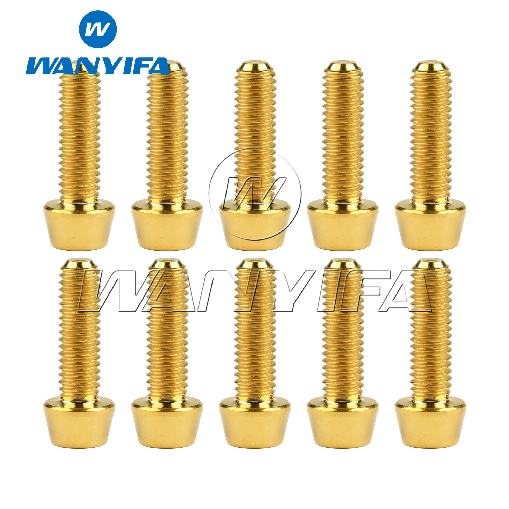 10 шт. M6x20mm Титан Ti Болт коническая головка болты для велосипеда V-BRAKE и дисковые