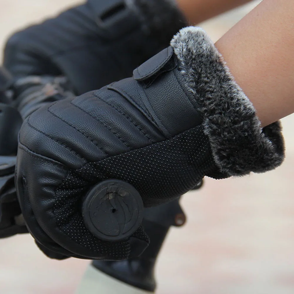 Anti Slip Men Driving Motocycle Gloves Luxury Faux Leather Winter Screen Gloves Unisex Women Sports Military Glove#BL5