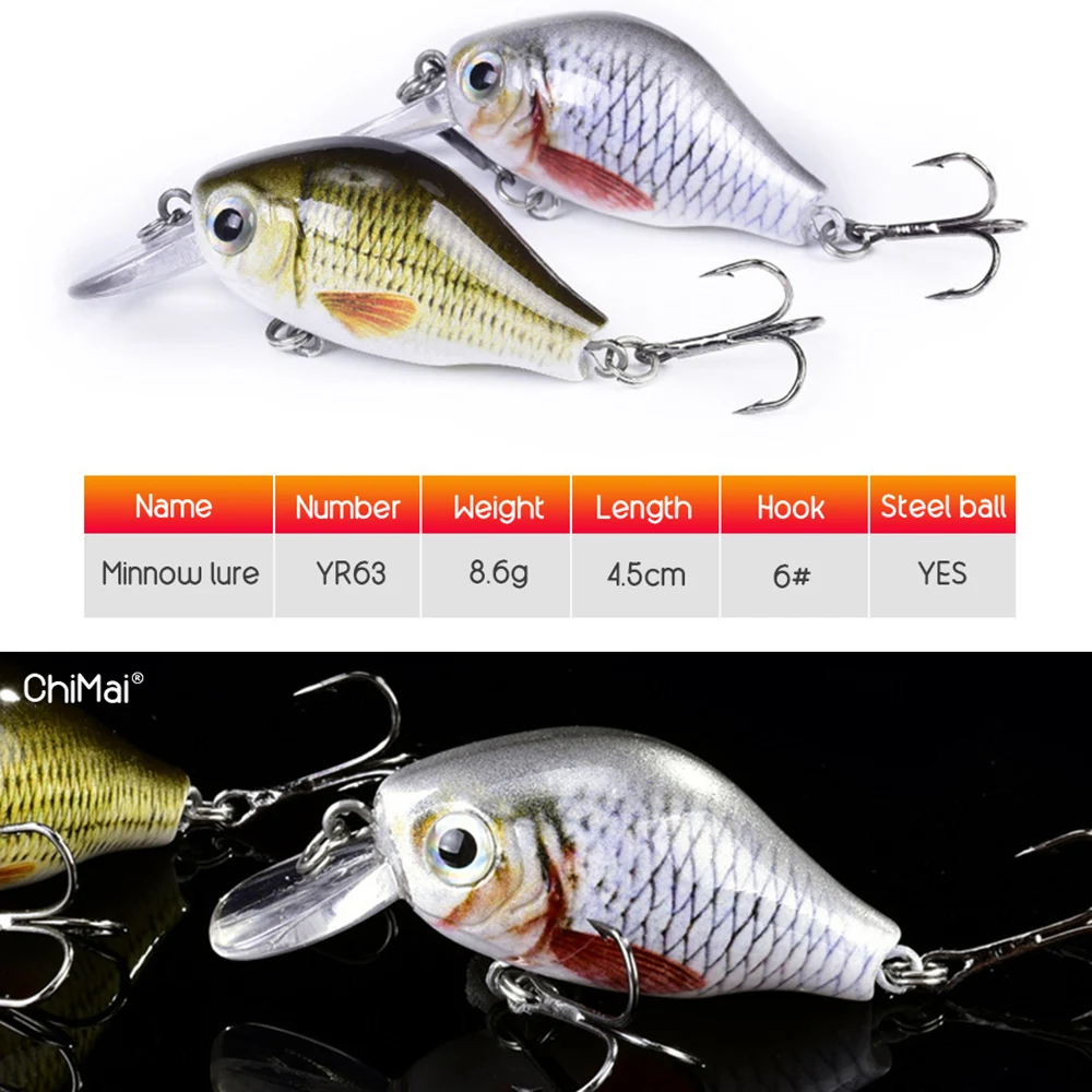 Погремушка Vib рыболовная приманка кренкбейт плавающая искусственная жесткая