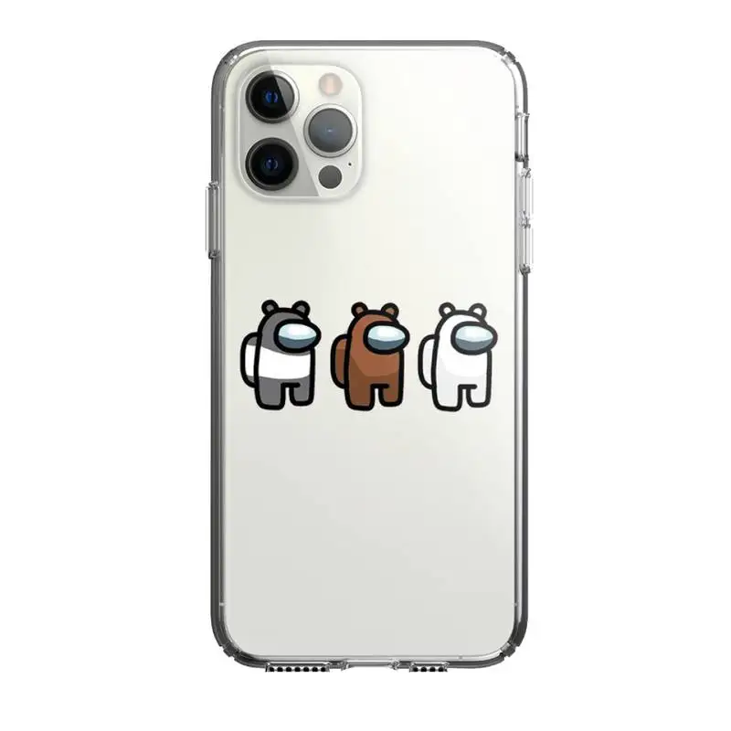 

Among Us Phone Case For Iphone 5 6 7 8 11 12 Plus XR X XS SE2020 11/12PRO Max Transparent Cases