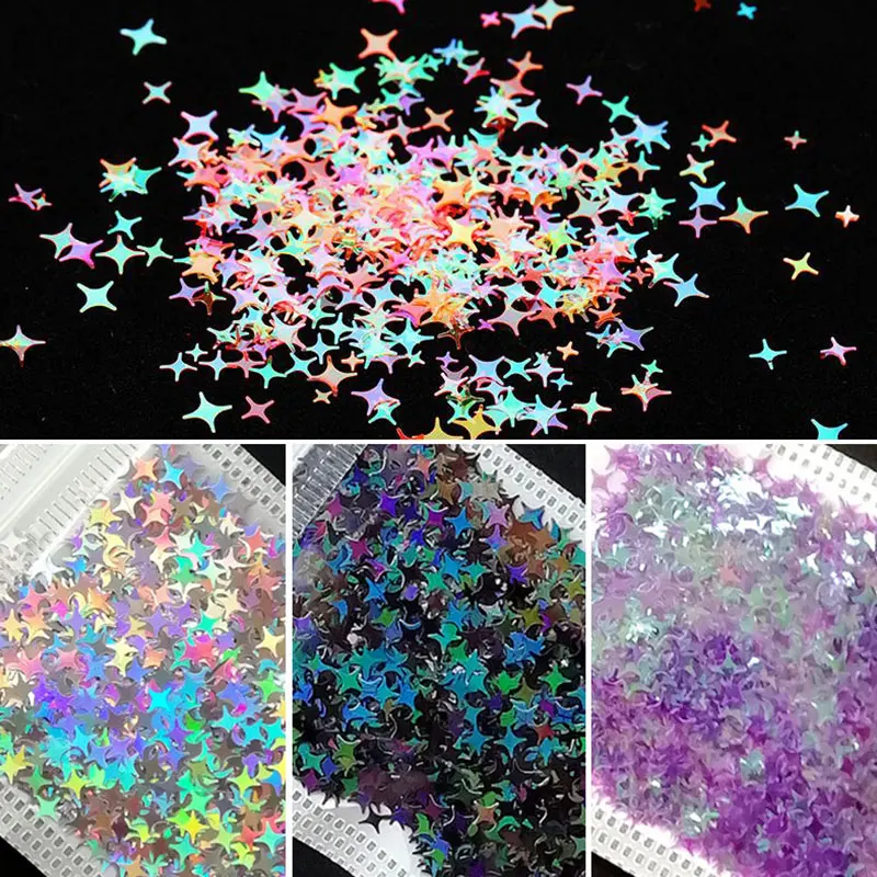 Newest Star Flakes Sequin 3D Nail Art Tips Flakes Slices Nail Glitter Nail Sequins Women Beauty Fashion DIY Manicure Paillette