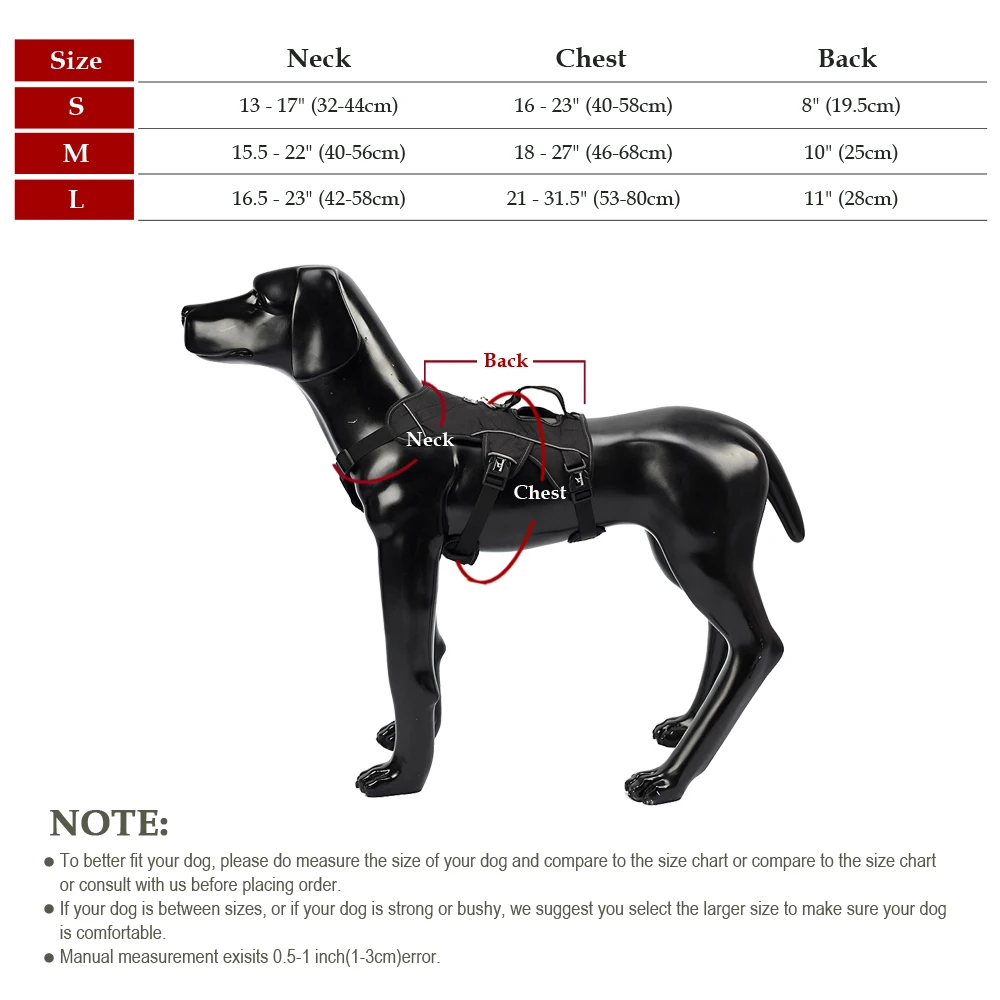 

Reflective Nylon Dog Harness Medium Large Dogs Harness Quick Control No Pull Pet Vest With Lift Handle For German Shepard