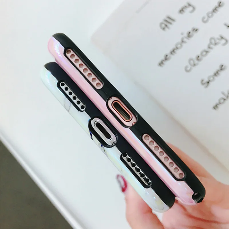 Роскошный мягкий чехол из ТПУ с мраморным гранитным узором для Apple iPhone XR XS Max X 8 7 6 6S