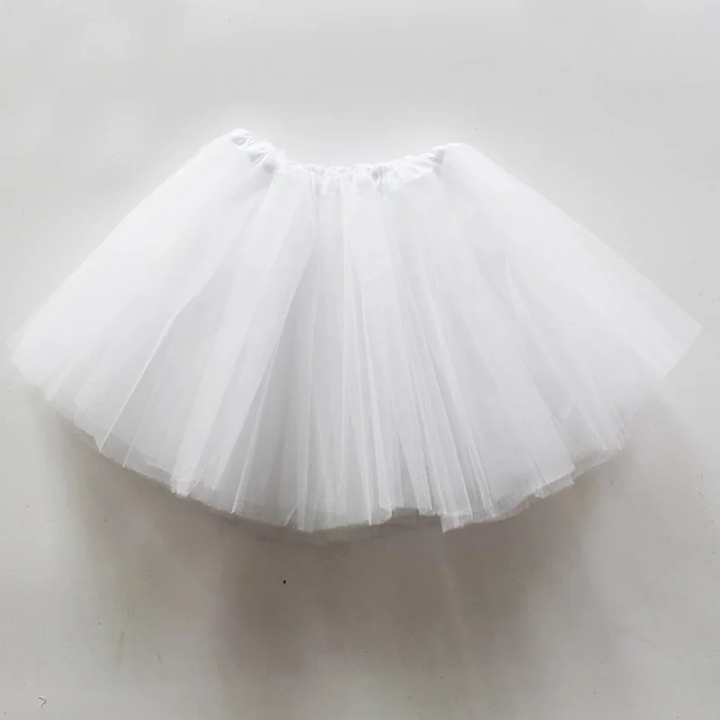 2-8 years old Girls Halloween Costumes Mesh Tutu Skirt White Pink Purple Red Brown Ballet Pettiskirt Cosplay 3 layer Yarn | Тематическая