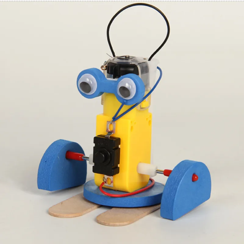 DIY электрические ходячие модели роботов наборы для детей школьный паровой
