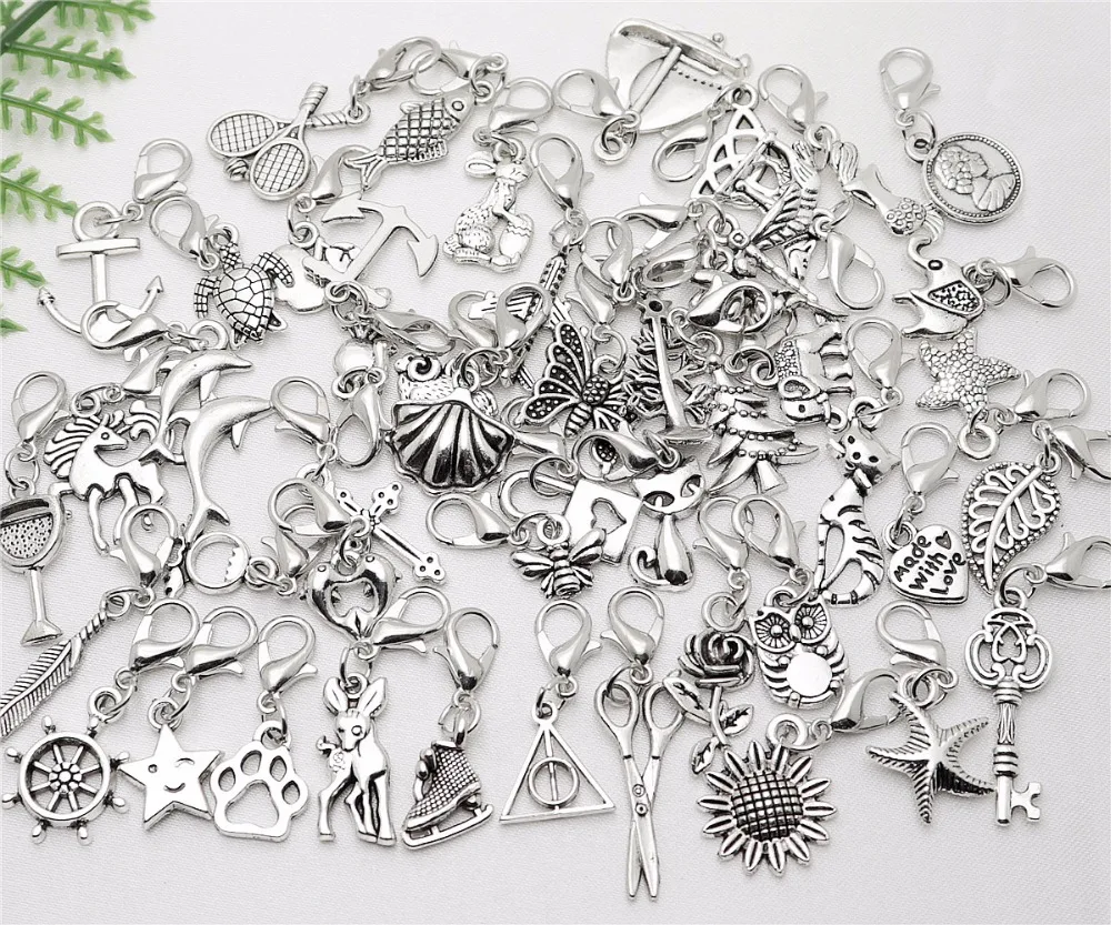 Подвеска с застежкой карабином и плавающей подвеской подходит для браслетов Pandora