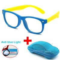 new anti blue light kids glasses boys girls optical frame computer transparent glasses children silicone soft eyeglasses