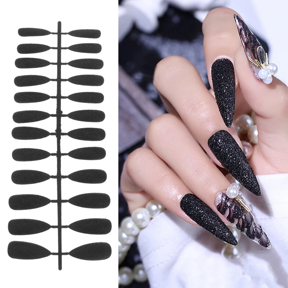 24pcs 5 Types Matte False Nails Tips Faux Ongles Fake Nail Art Tools DIY For Chip Gel Extensions | Красота и здоровье