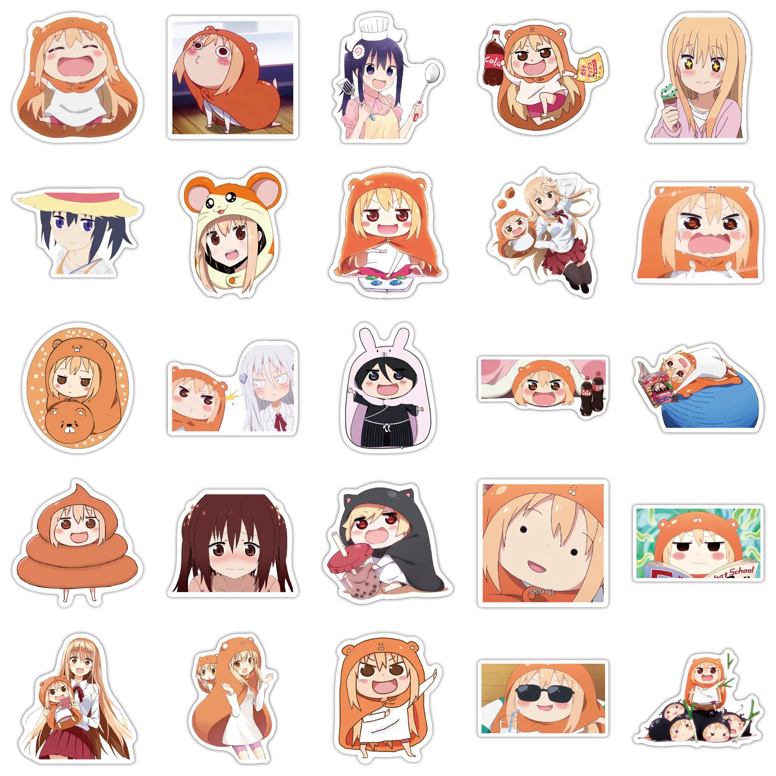 10/50 шт. Япония Himouto! Наклейки с героями аниме Умару-Чан Мультяшные милые женские