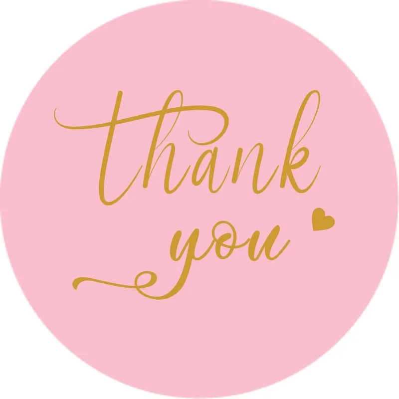 

100 Gift Seal stickers Thank You Gold Foil Design Custom Sticker Paper Holiday Birthday Party Gift Decoration Label