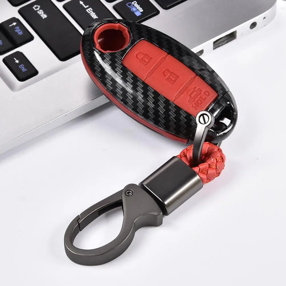 

Горячая ABS корпус из карбонового волокна чехол ключа дистанционного управления автомобилем чехол для Nissan Qashqai J10 J11 X-Trail ногами Tiida Следопыт ...