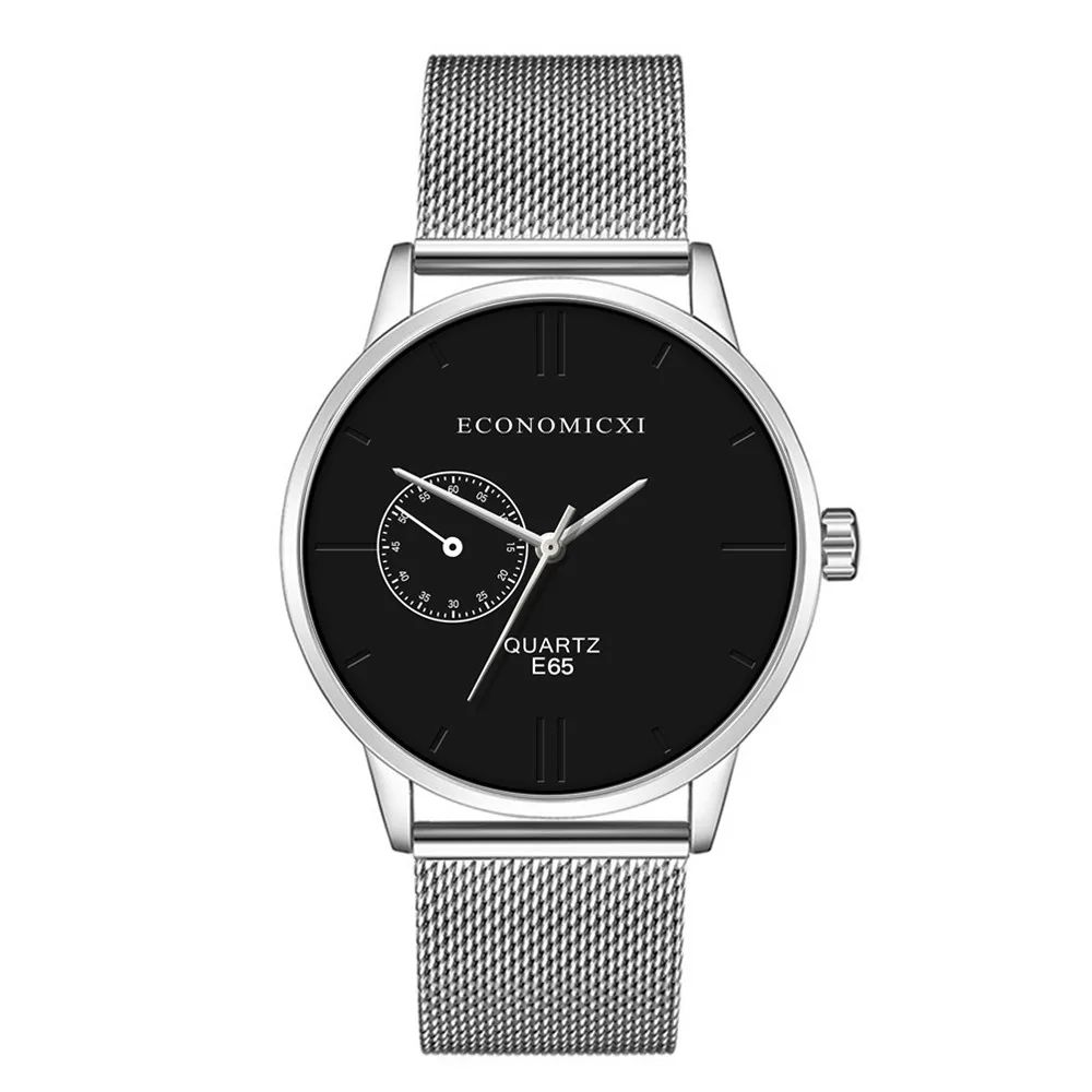 

New Luxury Men's Fashion Business Watch Simple Stainless Steel Mesh Belt Wild Men's Quartz Watch 2021 Мужские кварцевые часы