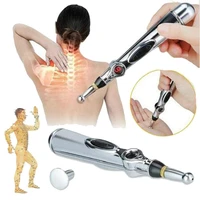 2022 multifunction electronic acupuncture pen electric meridians laser therapy heal massage pen meridian energy pen relief pain