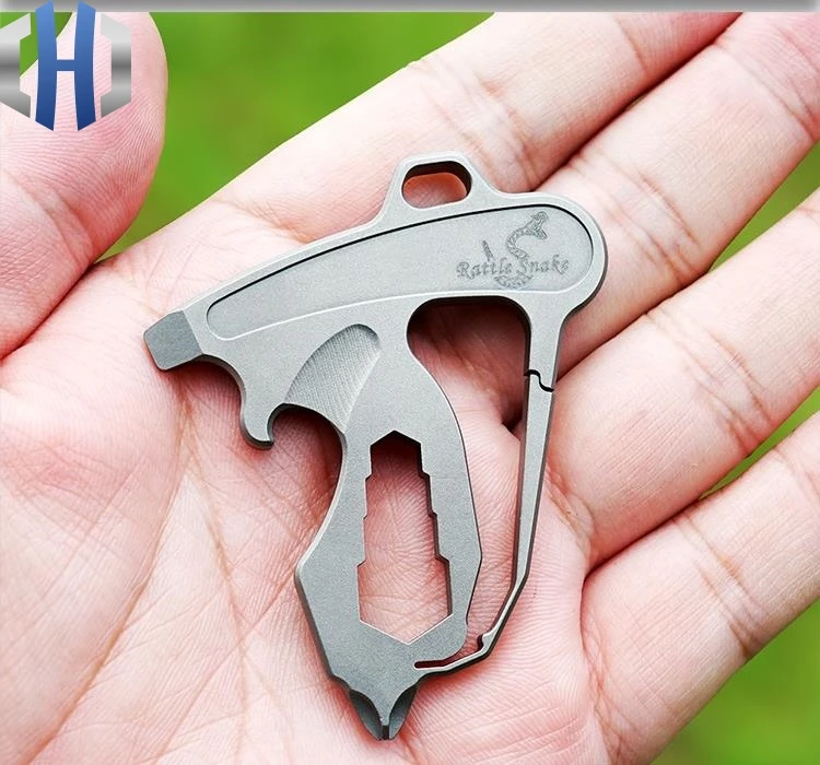 Титановый сплав Мульти-инструмент брелок открывалка отвертка ключ открытый