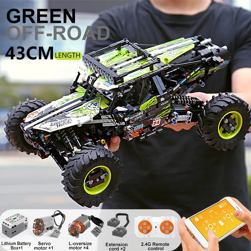 Форма King Moc 18002 багги с дистанционным управлением вездеход внедорожник грузовик