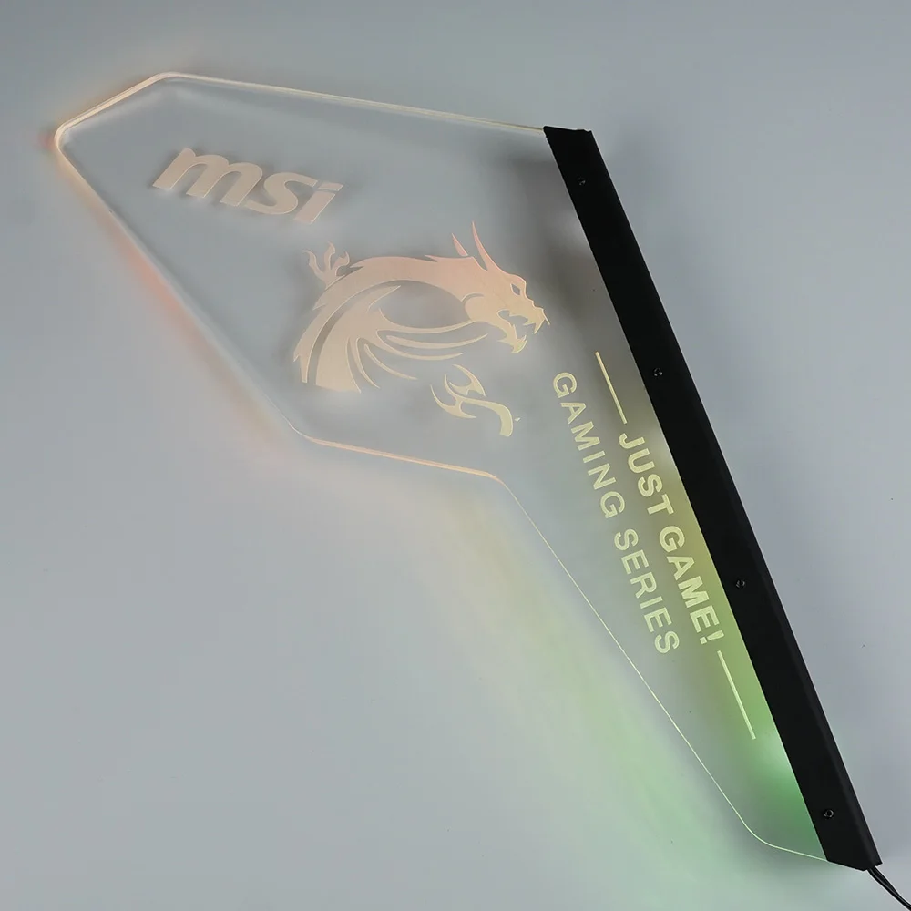 Cougar Conqueror Chassis Modefied Clear Sideboard Baffle Rainbow Color 5V 3PIN прозрачная панель|Кулеры и системы