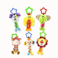 lucky brand cute crib cot pram hanging rattles for baby strollercar seat ringing stuffed plush animals baby toy education