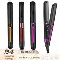professional 2 in 1 hair straightener mini hair curler thermostatic fast heat flat iron curling iron travel waver plate
