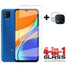 4-в-1 стекло Redmi 9C полностью наклеиваемая поверхность защитная пленка из закаленного стекла для Xiaomi Redmi 9C 9 C NFC HD прозрачная защитная пленка для сенсорного экрана Redmi 9C стекло со шлейфом