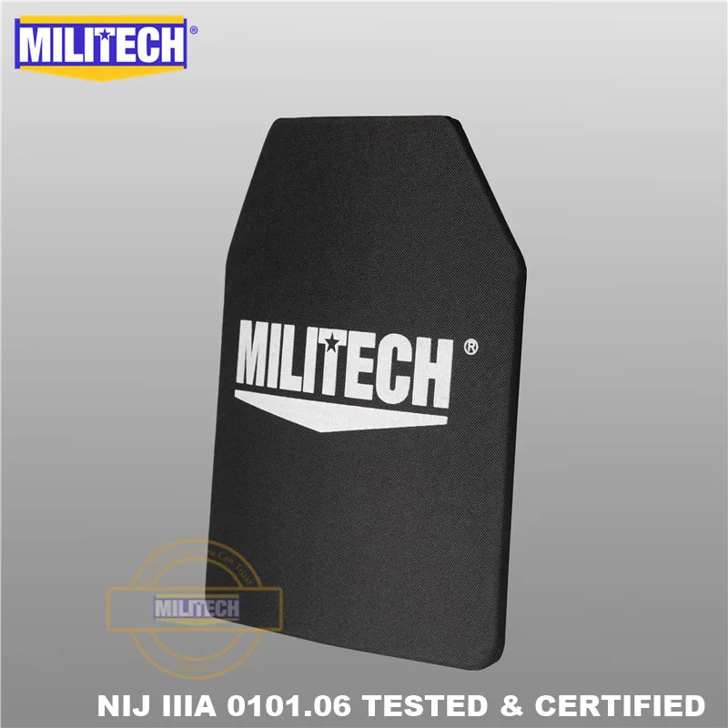 MILITECH 10x12 дюймов ультра-светильник UHMWPE NIJ уровень IIIA 3A баллистическая панель пуленепробиваемый рюкзак PE пластина с тестовым видео