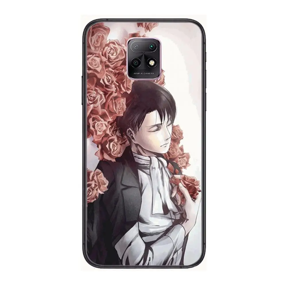 

levi ackerman style Phone Case For XiaoMi Redmi 10X 9 8 7 6 5 A Pro S2 K20 T 5G Y1 Anime Black Cover Silicone Back Pretty