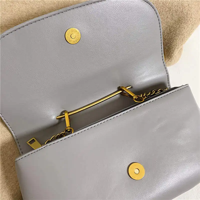 Дизайнерская Большая мягкая Сумочка с булавкой маленькая квадратная сумка через