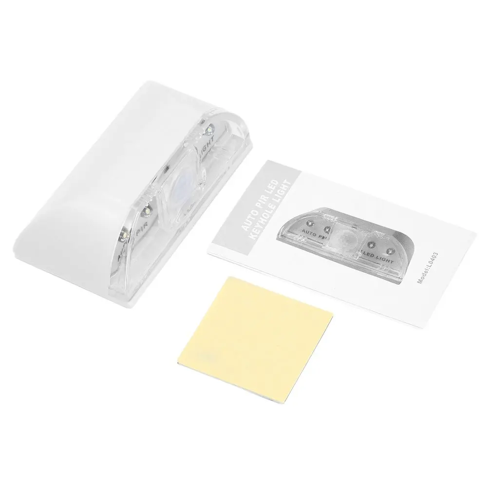 

ICOCO 1pcs 4 LED PIR Infrared Detection Motion Sensor Home Door Keyhole Light Lamp Beads for Door Stairway Bedroom Hallway Sale