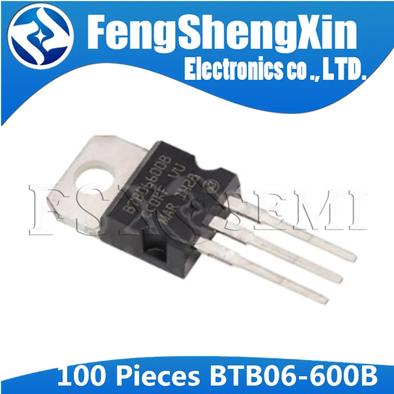 

100pcs BTB06-600B TO-220 BTB06-600 TO220 BTB06 06-600B TRIACS