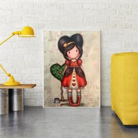full drill square round diamond painting cartoon girl series picture 5d diy diamond embroidery cross stitch gift kits home decor