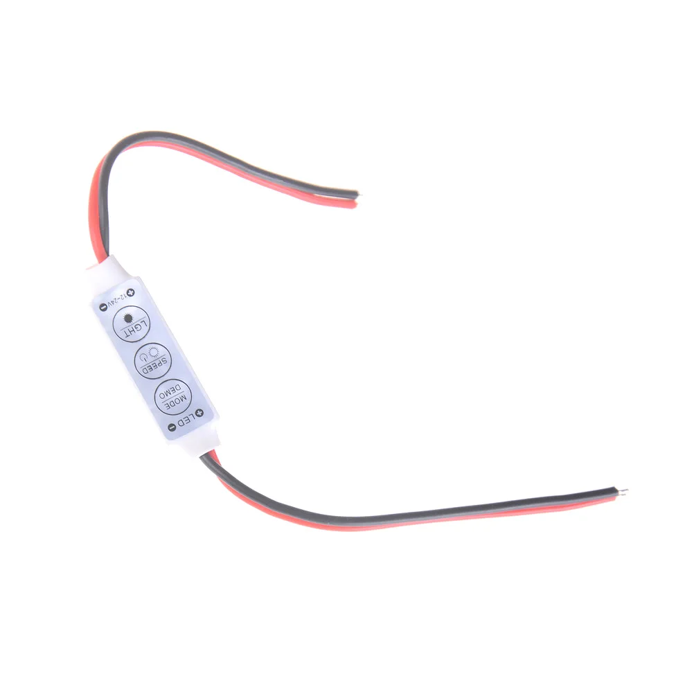

Hot Selling Practical 12-24V Mini 3 Keys Single Color LED Controller Brightness Dimmer For 3528 5050 Strip Light