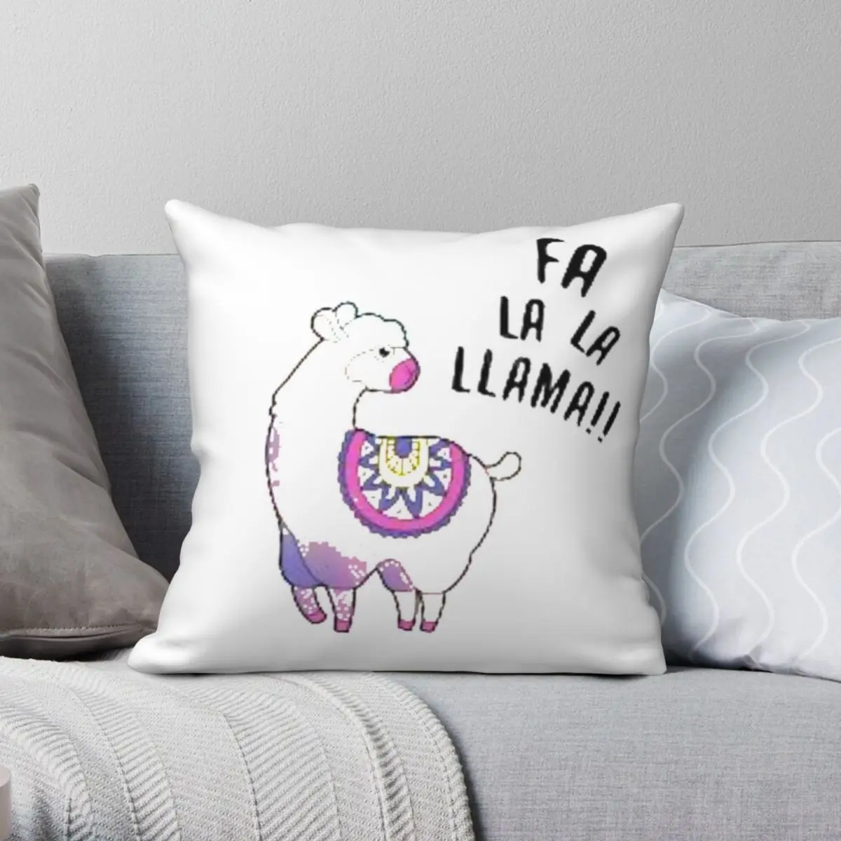 

Квадратный Чехол-Подушка La лама, полиэстеровый льняной бархатный чехол с принтом на молнии, декоративный чехол-подушка, брикет, 18 дюймов