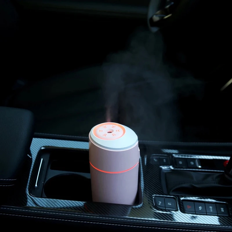 

2021 New Ultrasonic Mini Car Air Humidifier 220ML Electric Aroma Essential Oil Diffuser Home Car USB Fogger Mist Maker with LED
