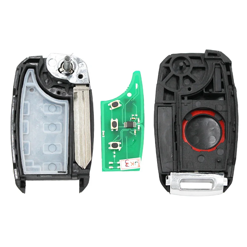 Складной умный пульт дистанционного управления с 3 кнопками брелок 433 МГц чипом