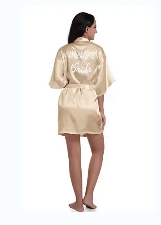 Атласные шелковые халаты Свадебный халат платье невесты подружки женская одежда