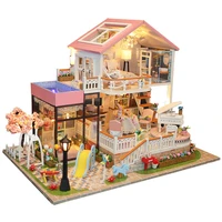 diy miniature dollhouse kit tiny house big villa roombox miniature doll house furniture building model wooden toys birthday gift