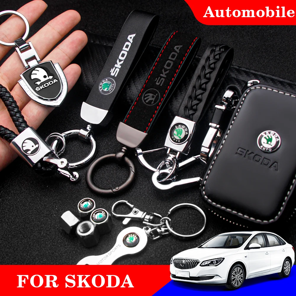 Автомобильный металлический брелок кожаный для ключей с 3D логотипом чехол