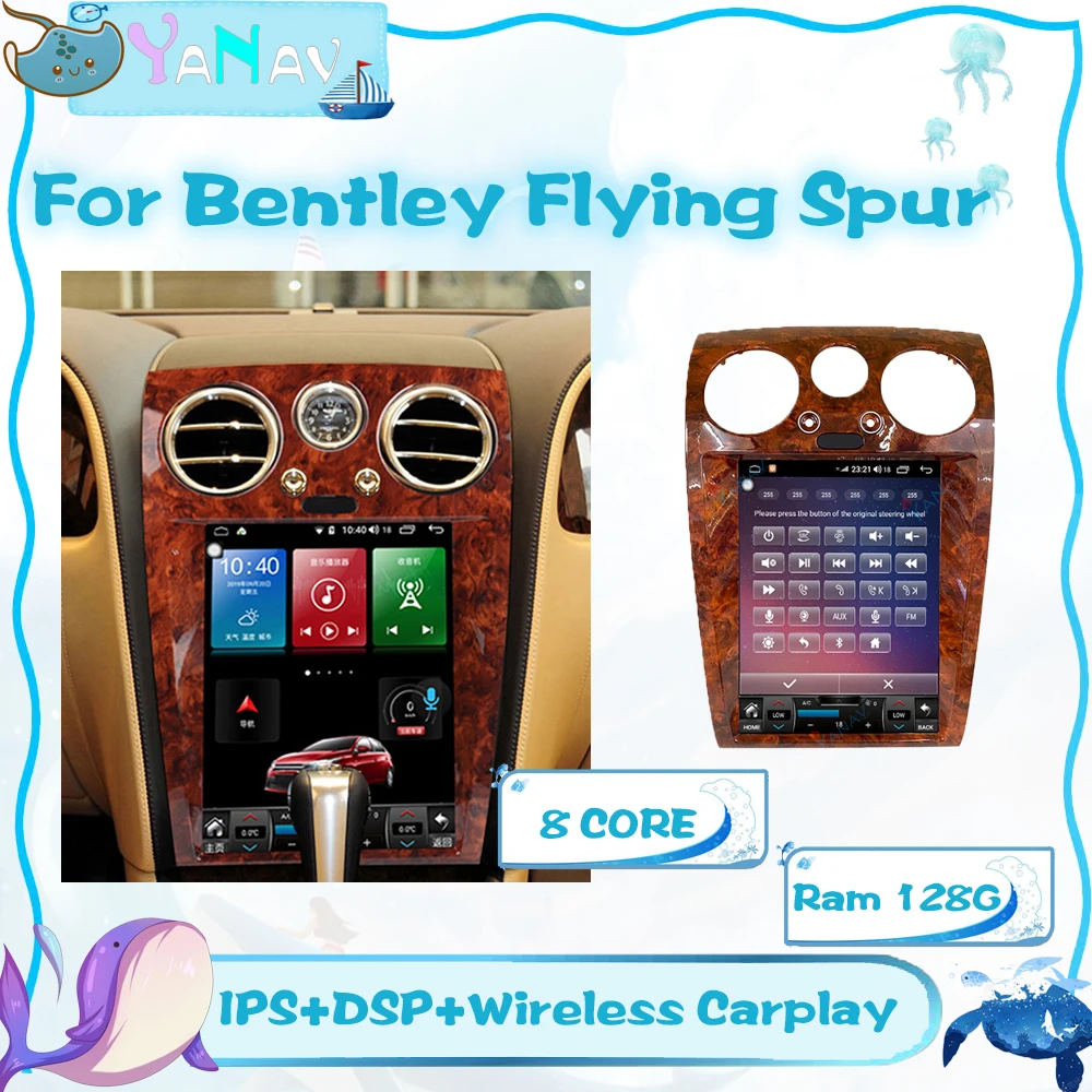 

Автомагнитола 2 Din, Android, стереоприемник для Bentley Flying прямой GPS-навигатор, видео, мультимедиа, mp3-плеер, Тесла, вертикальный экран