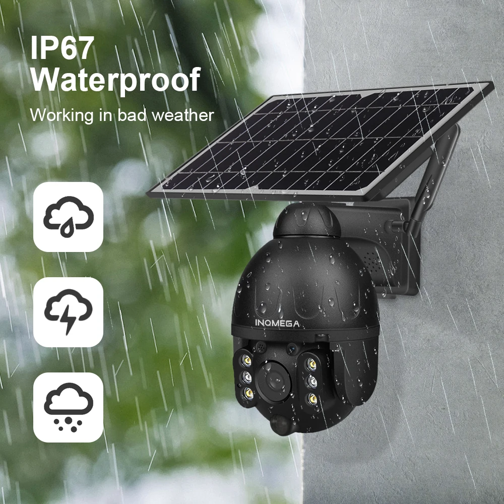 

4G Solar Camera Or WiFI 1080P Solar Panel Battery Security Camera Outdoor PTZ CCTV Camera Smart Security Monitor Cam