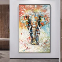 modern living room decor painting 100 hand painted oil paintings animal african elephant asian elephant painted canvas painting