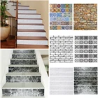 6 шт.набор, водонепроницаемые самоклеящиеся 3D-Наклейки для лестницы