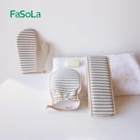 fasola glove for bath and sauna double sided rubbing home shower bath towel scrubbing body wash belt bathroom accessories