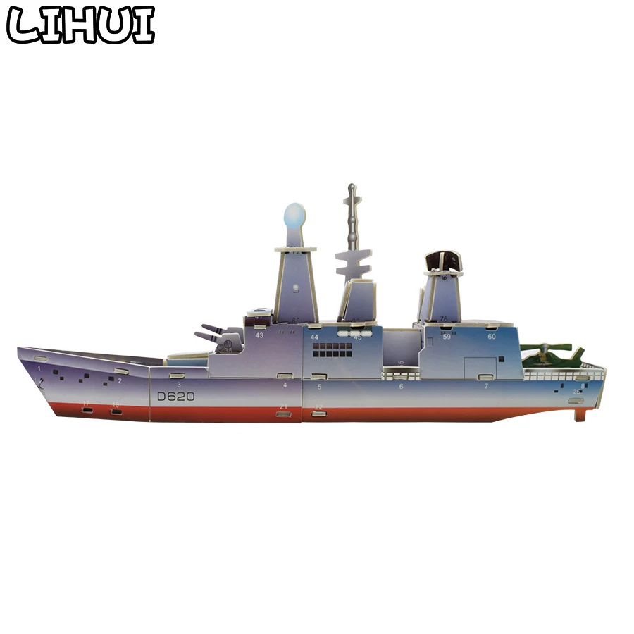 

Cruise Ship 3D DIY Puzzle Frigate Model Assembly Battleship Paper Jigsaw Puzzle Toys for Children Kid Educational Toy Funny Gift