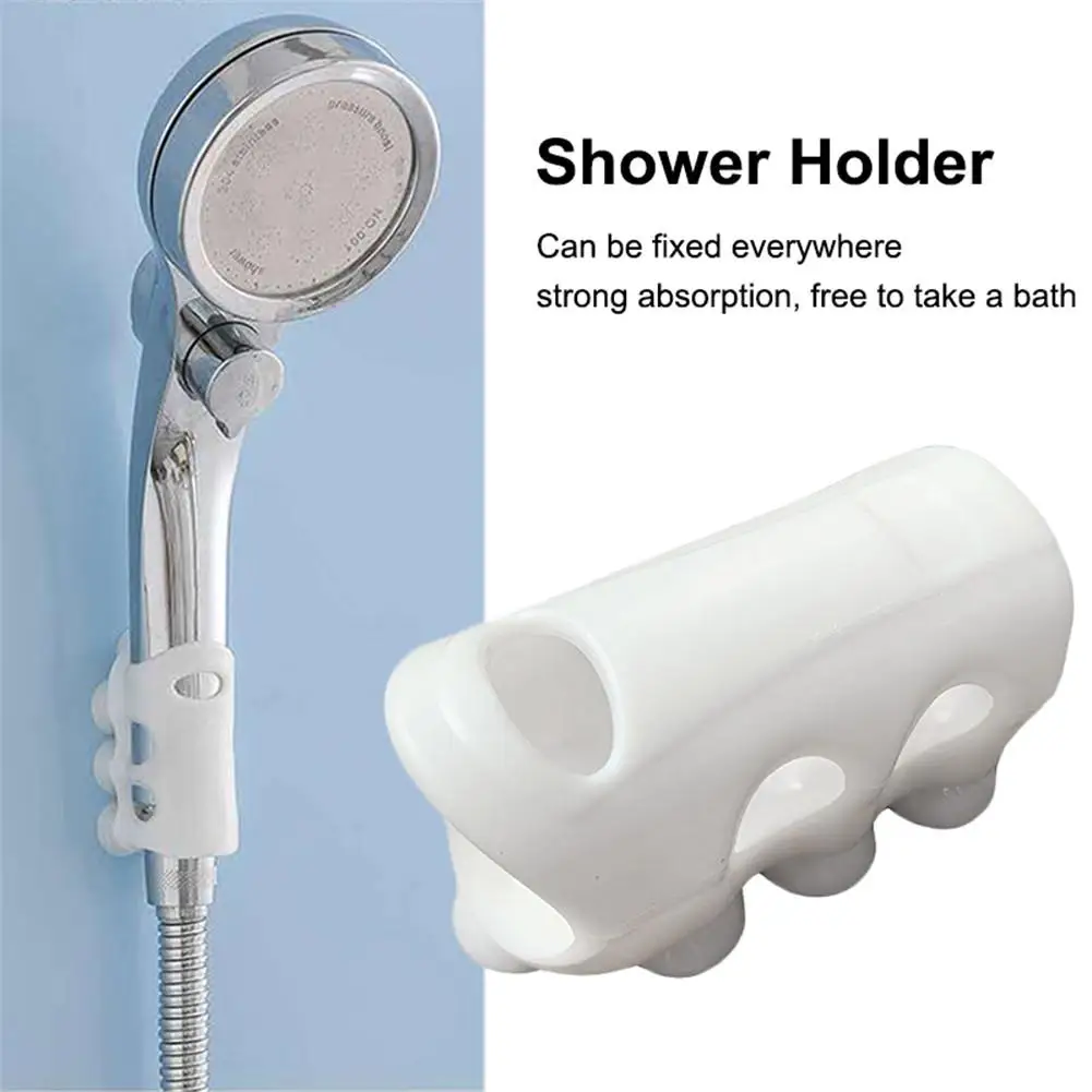 

Shower Holder Reusable Durable Suction Cup Shower Bracket Mount Bathroom Wall Rack Stand