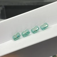 meisidian 5x7mm paraiba color 1 carat radiant iced crushed cut moissanite diamond loose gemstone