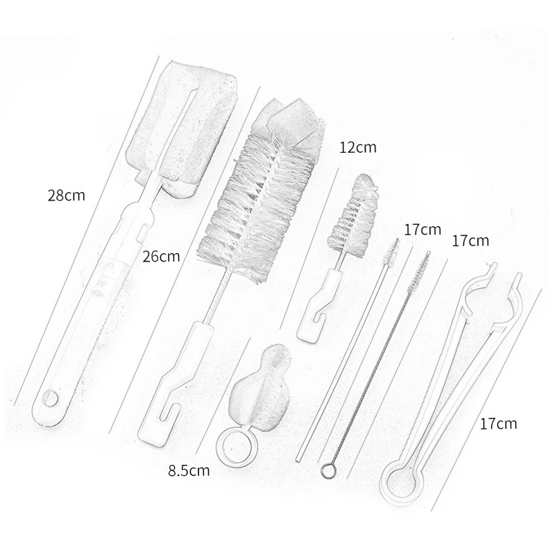 1/7 шт. Набор Щеток Для Чистки детских бутылочек с поворотом на 360 градусов | Дом и